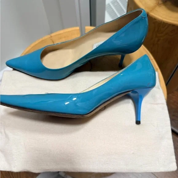 Jimmy Choo Teal Women's Heels - Picture 2 of 6